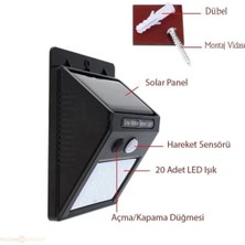 Eco Lounge Hareket Sensörlü Solar Dış Mekan Lambası