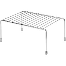 Mutfak Düzenleyici Raf, Paslanmaz Çelik, 32 cm Genişlik x 25 cm Uzunluk x 11 cm Yükseklik