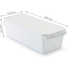 Kapaklı Banyo Mutfak Düzenleyici Raf Ps 360 * 150 * 100 mm Beyaz M-E27-20-01K