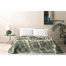 Vivien DESENLI%100 Pamuk Pamuk Battaniye, Haki, Tek Kişilik