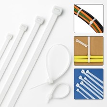 Kelepçe Seti Beyaz 100 Adet 15 cm - Naylon Kablo Bağı 150 mm (3,6 mm Kalınlık)