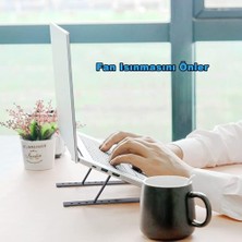 Taşınabilir 10 Kademeli Sert Plastik Laptop Stant Bilgisayar Stant Notebook Stant Tüm Laptoplarla Uyumlu Bilgisayar Standı Taşınabilir Kaymaz Stant Dizüstü Bilgisayar Stantı