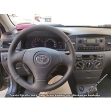 Detay Deri Direksiyon Direksiyon Klıfı Toyota Corolla 2003-2005 Sport Siyah Dikiş Derisi Sökülmeden Yapılır DETAY DERİ DİREKSİYON