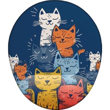 Renkli Sevimli Kediler Mouse Pad