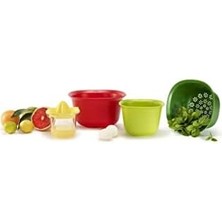 Intro Kırmızı Karıştırma Kabı Set 5 Parça