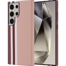 Lopard Samsung Galaxy S24 Ultra Sert Kılıf Kablosuz Şarj Özellikli Karbon Fiber Görünümlü Nekst Kapak Telefon Kılıfı