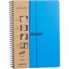 Primary Serisi, A4, 5 Konulu (4 Kareli, 1 Çizgili) 150 Yaprak Pp Kapaklı Spiralli Defter, Lacivert