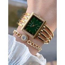 Ferrucci Kaburga Tasarım Çelik Kordonlu 3 Atm 2 Yıl Garantili Kadın Kol Saati+Bileklik FK1141.F3