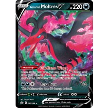 Shaco Design Galarian Moltres V Pokemon Kart