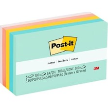 Notlar, 7,6 x 12,7 Cm, 5 Blok, Amerika'n N No. 1 Favorite Sticky Notes, Marseille Koleksiyonu, Pastel Renkler (Pembe, Nane, Sar), Geri D N T R Lebilir (655-AST)