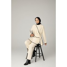 Newco Kadın Camel Pantolon Tunik Ikili Tesettür Çoban Dikişli Takım