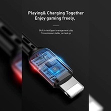 Mcdodo Lightning Spiral Ledli Örgü Kablo 1.8m 2A Siyah