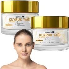 Organicsun Kuyruk Yağı Kremi 2'li Set | Kırışıklık & Yaşlanma Karşıtı Anti Aging Yüz Bakım Kremi 50ML - Collagen Ilaveli, Nemlendirici Etki
