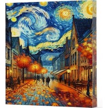 Bigelal Van Gogh 3 - Sokak Çizgili Yan Boyamalı Defter