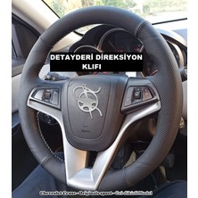 Direksiyon Klıfı Chevrolet Cruze - Trax Tam Uyumlu Spor Siyah Dikiş Detay Deri Direksiyon