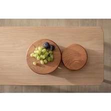 Halohope Büyük Boy El Yapımı Doğal Ahşap Sunum Standı – Top Ayaklı Şık Sunum Tahtası ve Tabağı, Sofra Servis Sunumluk, Dekoratif Ahşap Stand, %100 Dayanıklı ve Uzun Ömürlü El Yapımı Tasarım