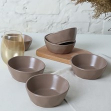 Mat Toprak Taupe Kristal Çerezlik/sosluk 12 cm 6 Adet 977