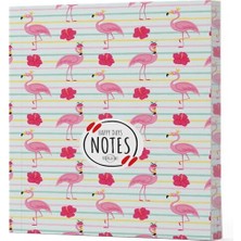 Bigelal Flamingo 2 - Yan Boyamalı Çizgili Defter
