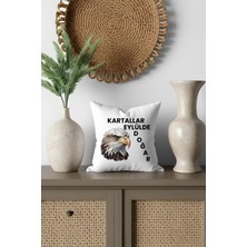Qoeuyl Boutique Kartallar Eylülde Doğar Baskılı Doğum Günü, Eş, Sevgili, Arkadaş Hediye Saten Mini Dekoratif Yastık