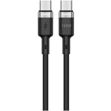 120W Usb-C/type-C Şarj ve Data Kablosu Siyah SC-120