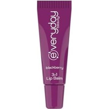 Everyday Beauty Böğürtlen Aromalı 3'ü 1 Arada Dudak Bakım Kremi Lip Balm 10 ml