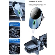 US-CD170 15W 2in1 Typec Magsefe, Manyetik Kablosuz Şarj ve Araç Içi Telefon Tutucu