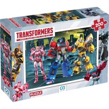 Transformers Lisanslı 200 Parça 33X48CM Çocuk Puzzle Yapboz Serisi