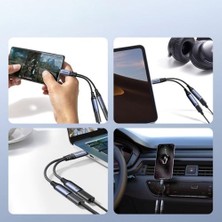 Joyroom SY-C03 Audio-Transfer Serisi 2'si 1 Arada Ses Adaptörü, Siyah