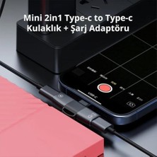 Polham Mobile Type C To 2x Type C Girişli Şarj ve Kulaklık Çoğaltıcı Adaptörü, 30W Şarj Destekli Çoğaltıcı