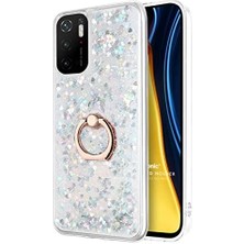 11 Se Için Kılıf Glitter Holder Gümüş [ 11 Se ile Uyumlu Kılıf - Gümüş]