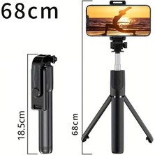 GA66 3in1 Bluetooth Selfie Çubuğu Canlı Yayın Standı Telefon Tutucu Katlanabilir Genişletilebilir Deklanşörlü Monopod