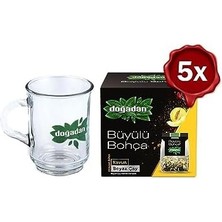 Doğadan Büyülü Bohça Beyaz Çay Kavun 10'lu 12 G x 5 ve Doğadan Cam Bardak Hediyeli