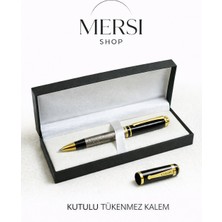 Mersi Shop Osmanlı Arması Baskılı Özel Kutulu Tükenmez Kalem 14 cm Hediyelik