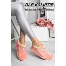 Slipcat Unisex Peluş Içi Yünlü Kışlık Panduf Ev Pandufu