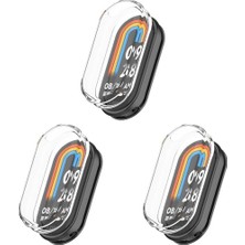 3 Adet Xiaomi Smart Band 10 ( Mi Band 10 ) Uyumlu Şeffaf Silikon Kasa Koruyucu Dokunmatik Kaybı Yaşanmaz