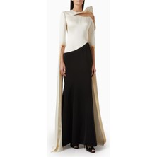 21SIX Kadın Ghala Tafta ve Crepe Elbise