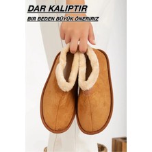 Slipcat Unisex Peluş Içi Yünlü Kışlık Panduf Ev Pandufu