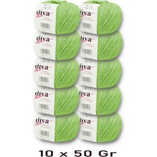 Diva İplik Premium Amigurumi Ipi Punch (Panç) 2120 Fıstık Yeşili (10 Lu Paket)
