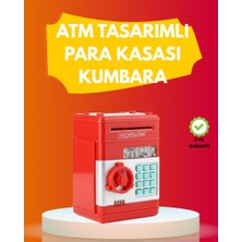 Zero Land Nrzsnt Atm Görünümlü Kırmızı Elektronik Şifreli Kumbara