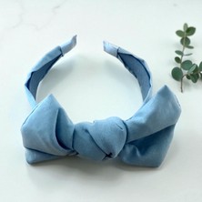 ALS Tasarım Dünyası Mavi Renk Üst Kısmı Fiyonk Model Saç Tacı