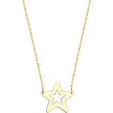 Hakan Mücevherat Yıldız Figürlü 14 Ayar Altın Kolye