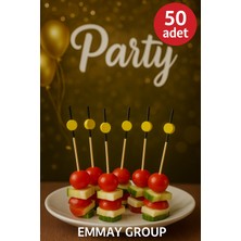 İTHAL Bambu Sarı Davul Kürdan • Sunum ve Parti Süsleme Seti • Kokteyl • Doğum Günü