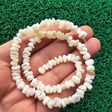 Şekilsiz Beyaz Sedef Taşı 7 mm