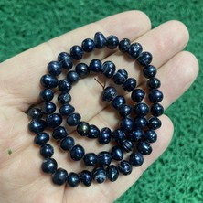 Siyah Şekilsiz Doğal Inci 7 mm