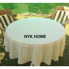 Pvc Muşamba Dantel Görünümlü Kaymaz Sıvı Geçirmez Deliksiz Mutfak Masa Örtüsü Çiçek Motifli