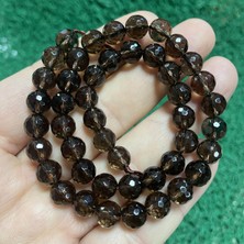 Faset Küre Dumanlı Kuvars Taşı 8 mm