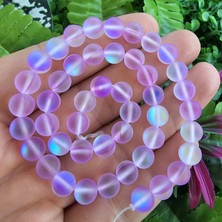 Küre Buzlu Lila Termal Kuvars Taşı 8 mm