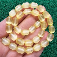 Silindir Sarı Selenit Taşı 8X12 mm