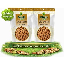 Nish Fresh Çiğ Badem  Vegan Lezzetler  2 Paket  280 Gram