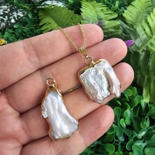 Şekilsiz Parça Doğal Inci Kolye